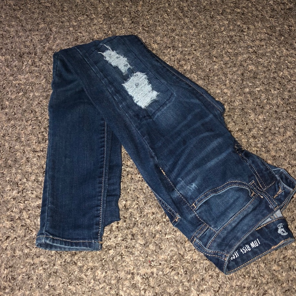 dark blue jegging jeans